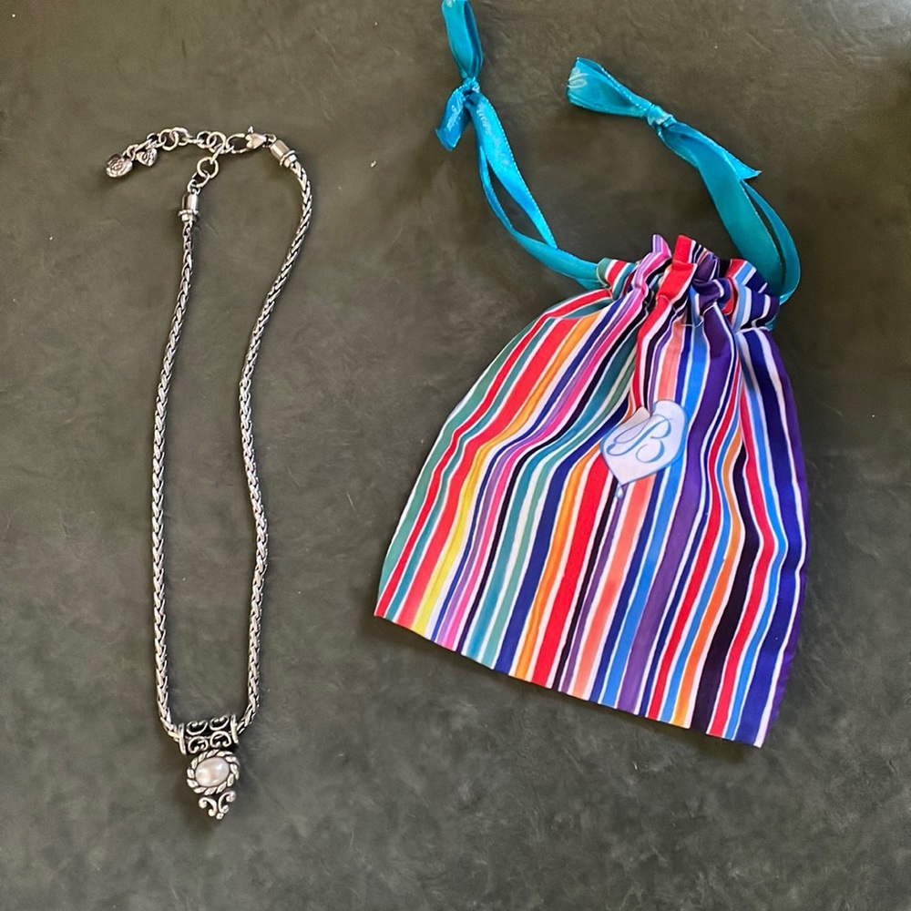 Brighton silver reversible necklace
